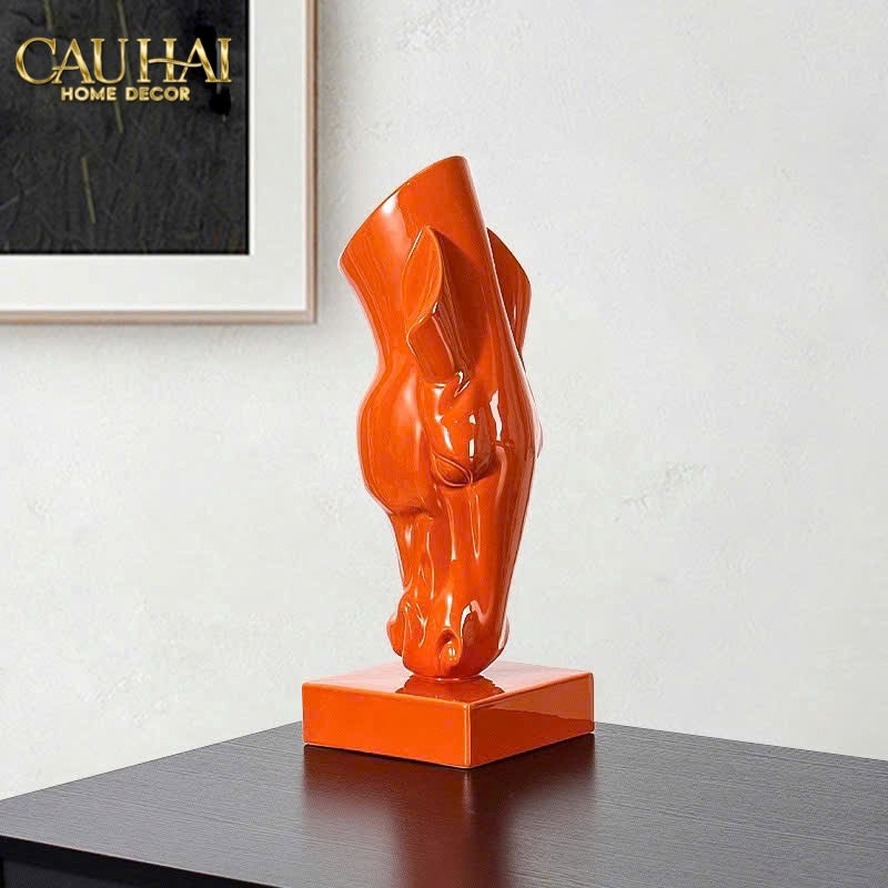 Home Couture - Tượng Ngựa Bình Hoa Tête De Cheval Savoir Atélier Vessel H49-CẬU HAI HOME DECOR