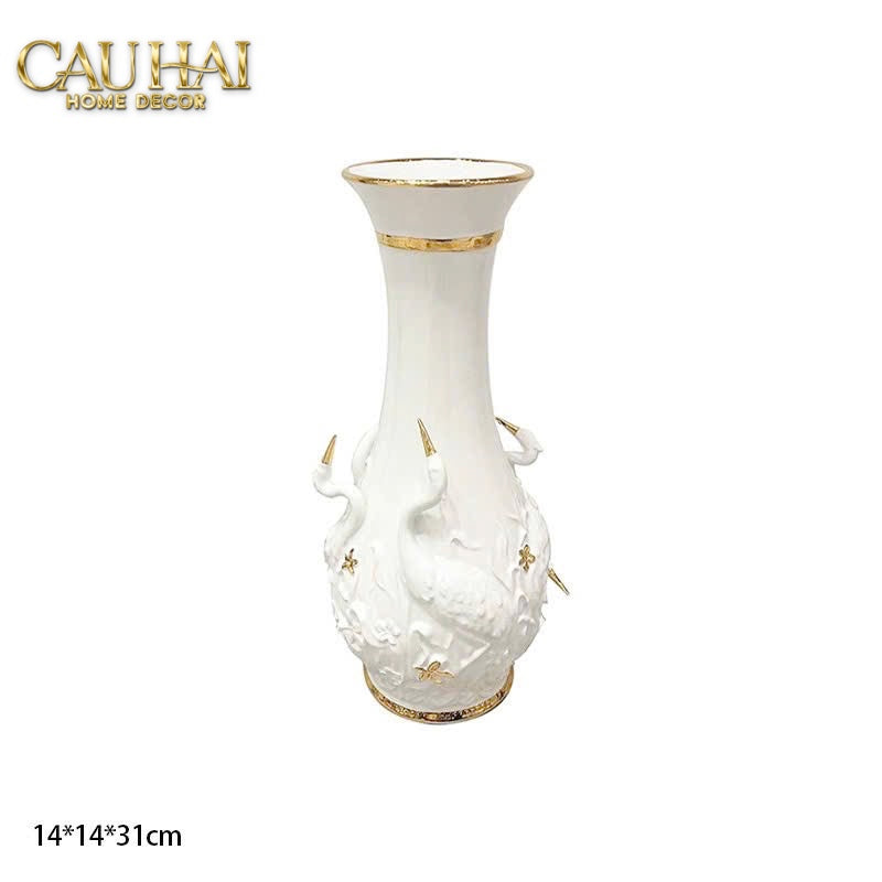 HOME COUTURE - BÌNH HOA THIÊN NGA - ODETTE IMPÉRIALE SWAN PRINCESS VASE H31 - CẬU HAI HOME DECOR