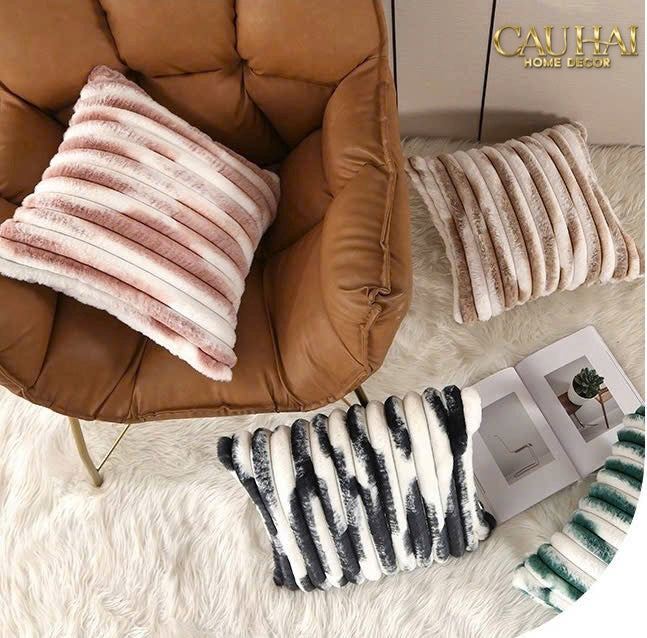 Fêtes Couture - Vỏ Gối Lông Atélier Lux Fur Lapin Spéciale Collection-CẬU HAI HOME DECOR