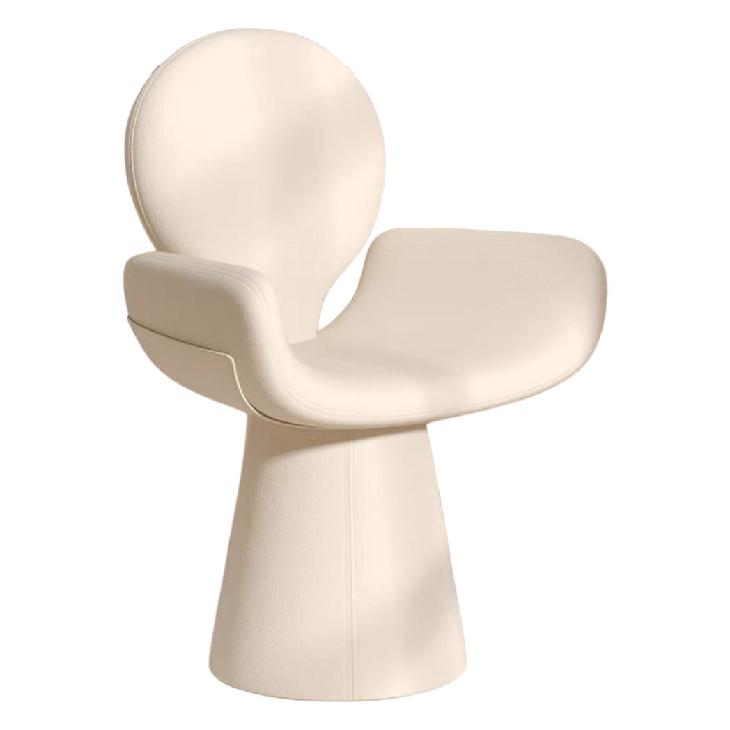 Ghế Tựa Da Cao Cấp - Halo Atelier Ivory - Cậu Hai Home Decor