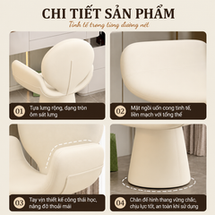 Ghế Tựa Da Cao Cấp - Halo Atelier Ivory-NỘI THẤT-CẬU HAI HOME DECOR