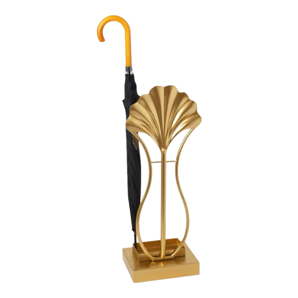 Maison Couture - Giá Để Ô Kim Loại Ginkgo Sculptural D'Or H89