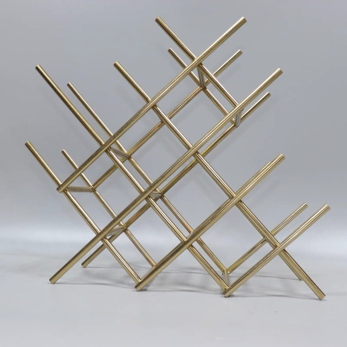 Giá Rượu Metal Lattice D’Or 12 Bottles-GIÁ RƯỢU-CẬU HAI HOME DECOR