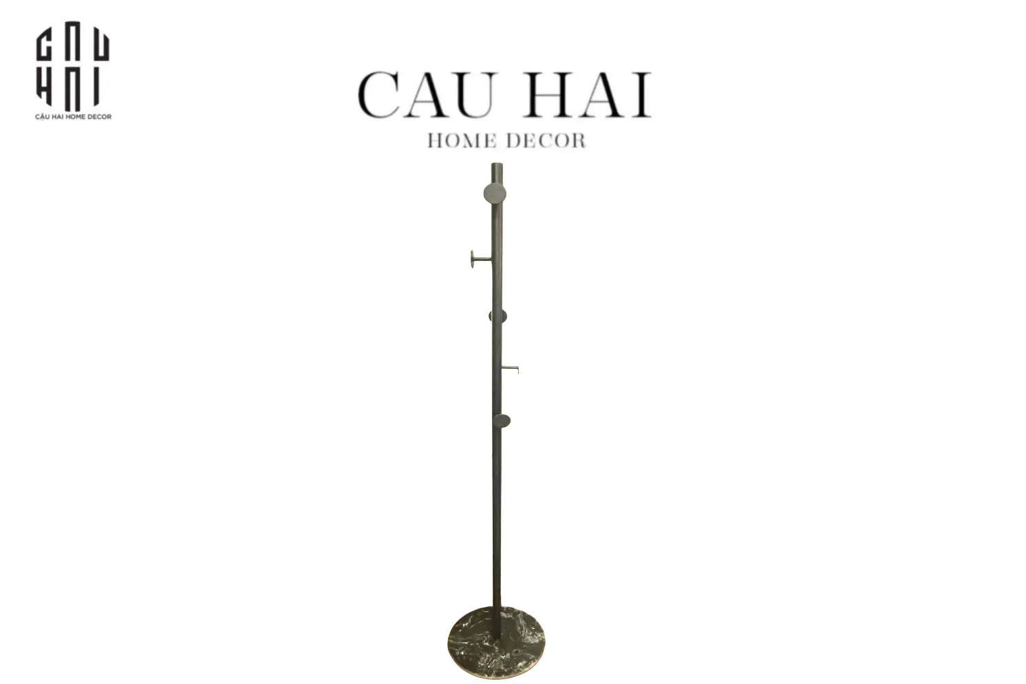 GIÁ TREO ĐỒ BLACK BUTTON - BLACK MARBLE