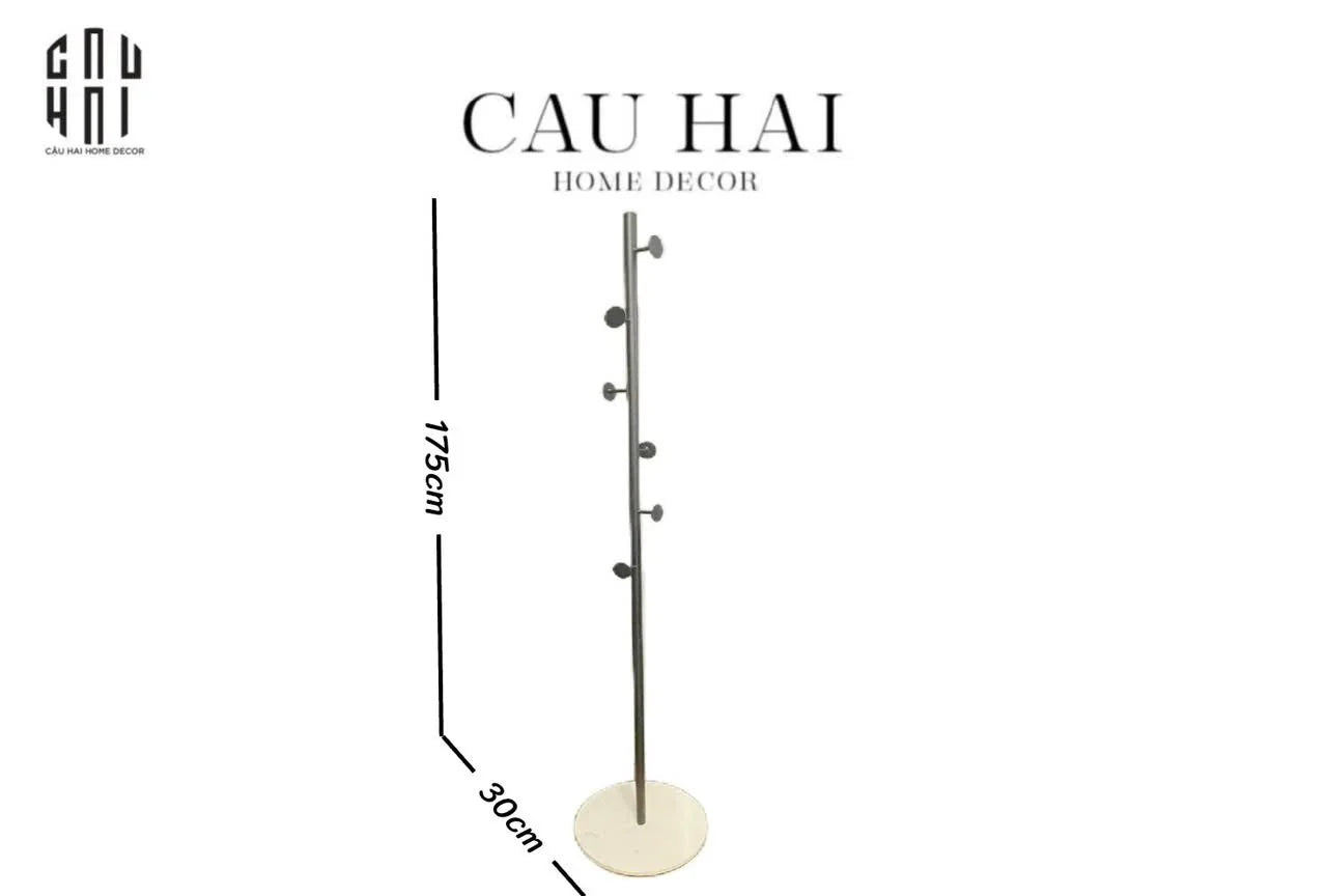 GIÁ TREO ĐỒ BLACK BUTTON - WHITE MARBLE