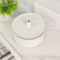 Gift Box Hộp Bánh Mứt DO Blanc D’Ivoire Porcelain Élégance Fêtes Plateau-TRANG TRÍ GIÁNG SINH-CẬU HAI HOME DECOR