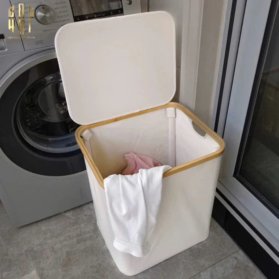 GIỎ ĐỰNG ĐỒ LAUNDRY CANVAS 150L - BLANC