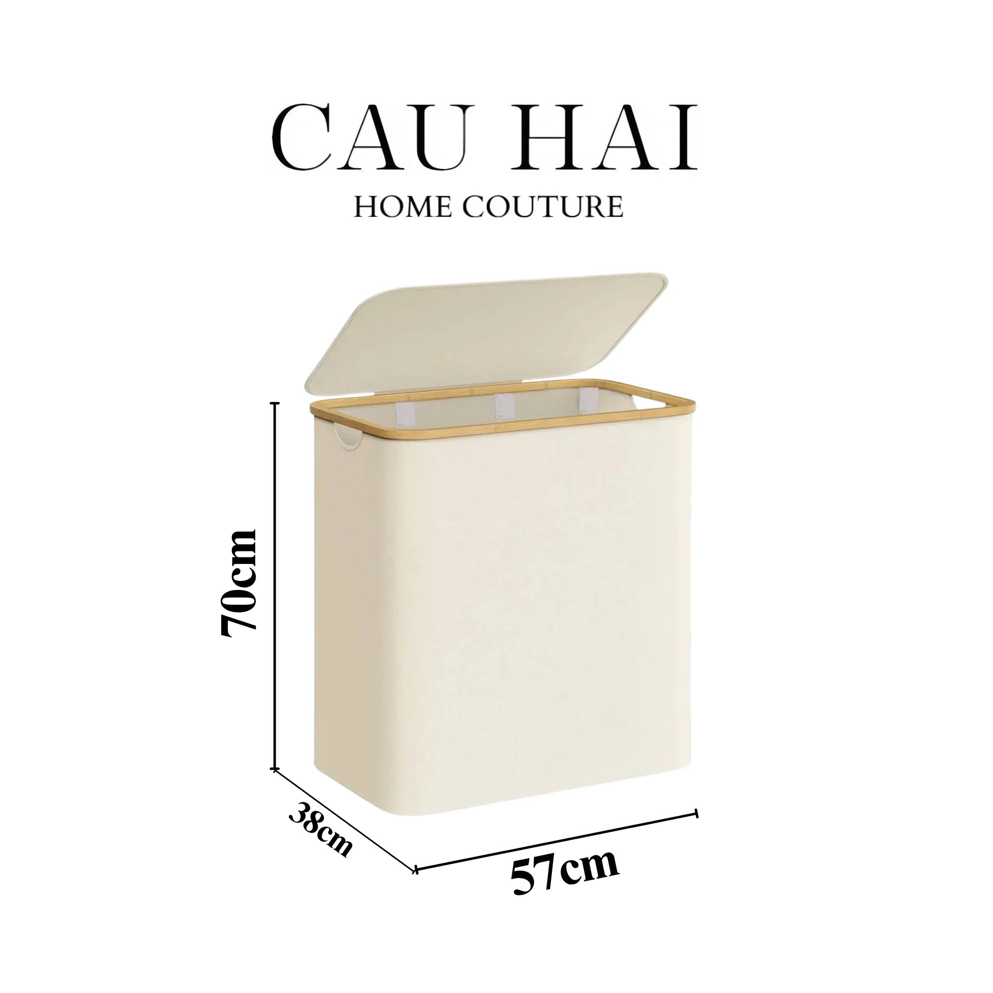 GIỎ ĐỰNG ĐỒ LAUNDRY CANVAS 150L - BLANC