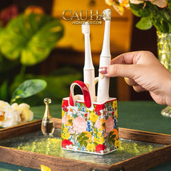 Giỏ Hoa Gốm Sứ Ceramic Floral-KHAY TRANG TRÍ-CẬU HAI HOME DECOR