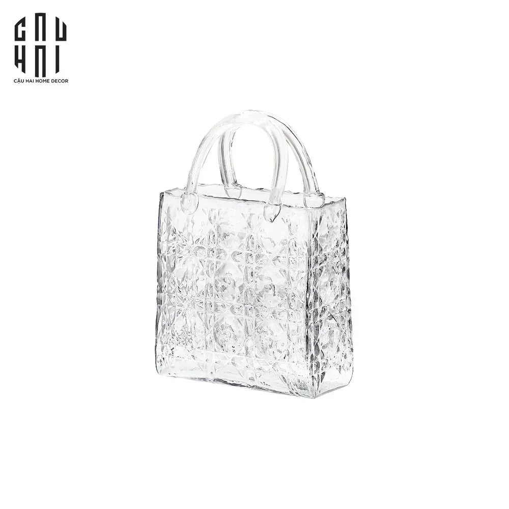 Giỏ Hoa Thuỷ Tinh White D.O-CẬU HAI HOME DECOR