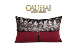 GỐI BURGUNDY VELVET SANGRIA METALLIC 30x50-1- Cậu Hai Home Decor