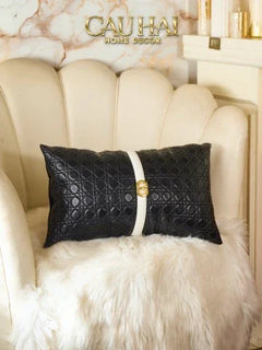 Gối Da D.O Cannage Belt Savoir 30X50-VỎ GỐI-CẬU HAI HOME DECOR