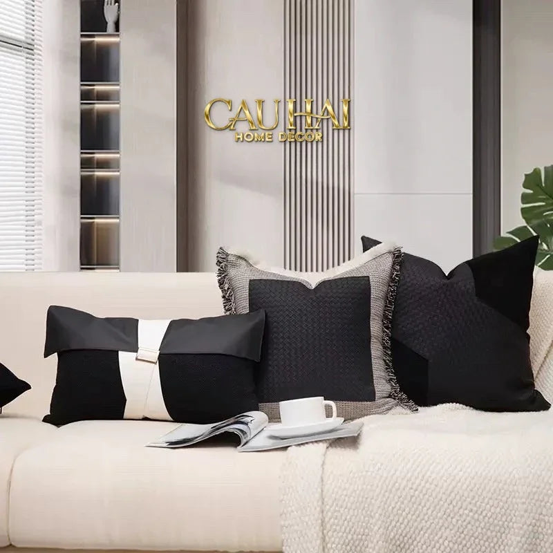 Gối Da Tweed Lux Leather Savoir Ensemble 30X50-VỎ GỐI-CẬU HAI HOME DECOR
