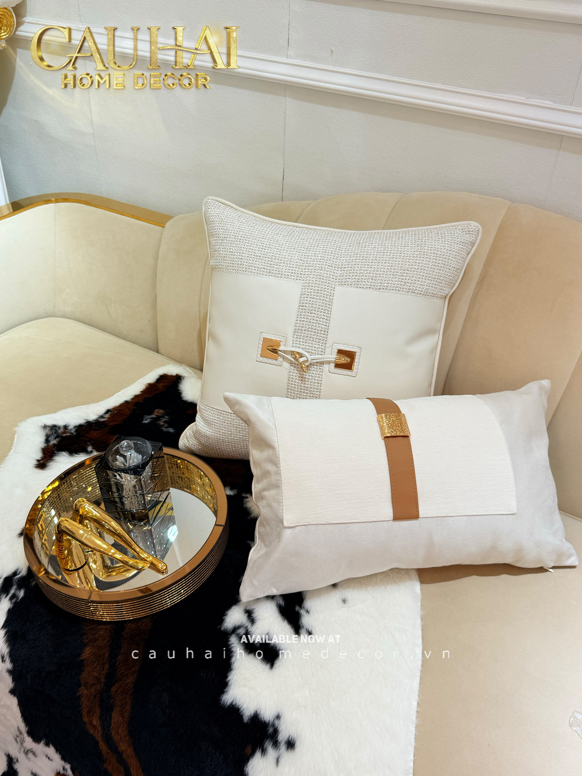 Gối Dệt Vân Équestre Boucle D’Or Greige 30*50-VỎ GỐI SOFA-CẬU HAI HOME DECOR