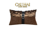 GỐI JACQUARD GALLIANO D’OR BRONZE LEATHER 30x50-1- Cậu Hai Home Decor