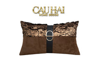 Gối Jacquard Galliano D’Or Bronze Leather 30X50-VỎ GỐI-CẬU HAI HOME DECOR