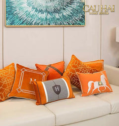 Gối Nhung Terra Heritage H Crest 30X50-VỎ GỐI-CẬU HAI HOME DECOR