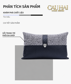 Gối Tweed Leather Midnight Sentinel Panther 30X50-VỎ GỐI-CẬU HAI HOME DECOR