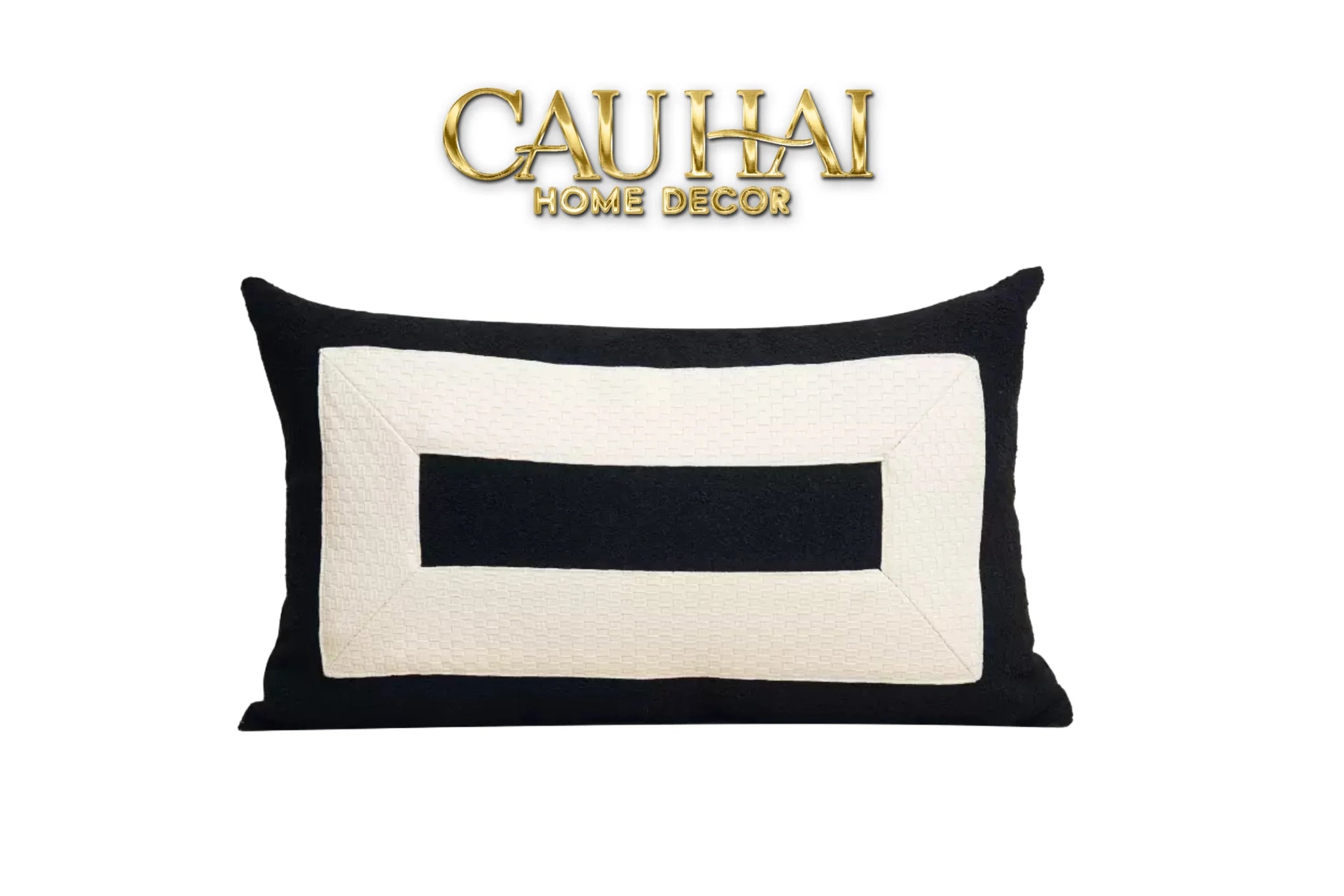 Gối Tweed Lux Leather Minus Arch 30X50-CẬU HAI HOME DECOR