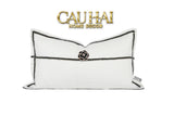 Gối Tweed White Camélia 30X50-VỎ GỐI-CẬU HAI HOME DECOR