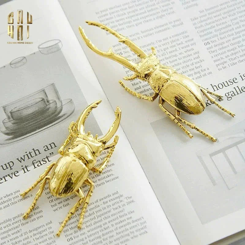 Golden Rhinoceros Beetle-TƯỢNG TRANG TRÍ-Đối tác tại Trung Quốc theo từng đơn đặt hàng-CẬU HAI HOME DECOR