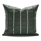 Vỏ Gối Leather Grid Équestre Forest 45x45