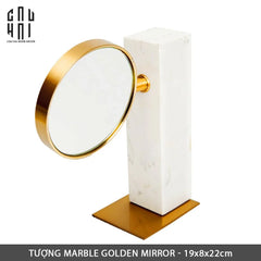 Gương Trang Điểm Để Bàn Marble Golden Mirror Ss22-GƯƠNG TRANG ĐIỂM-CẬU HAI HOME DECOR