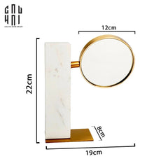 Gương Trang Điểm Để Bàn Marble Golden Mirror Ss22-GƯƠNG TRANG ĐIỂM-CẬU HAI HOME DECOR