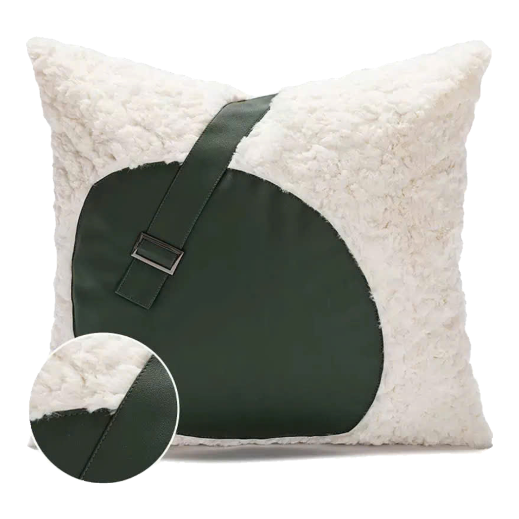 Vỏ Gối Bouclé Harnais Forest Ivory 45x45