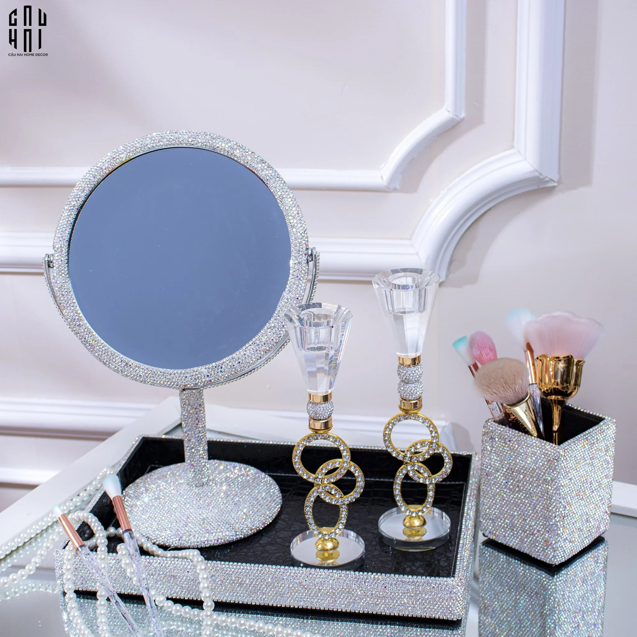 Haute Folie - Gương Trang Điểm Diamond Bling Bling-GƯƠNG TRANG ĐIỂM-CẬU HAI HOME DECOR
