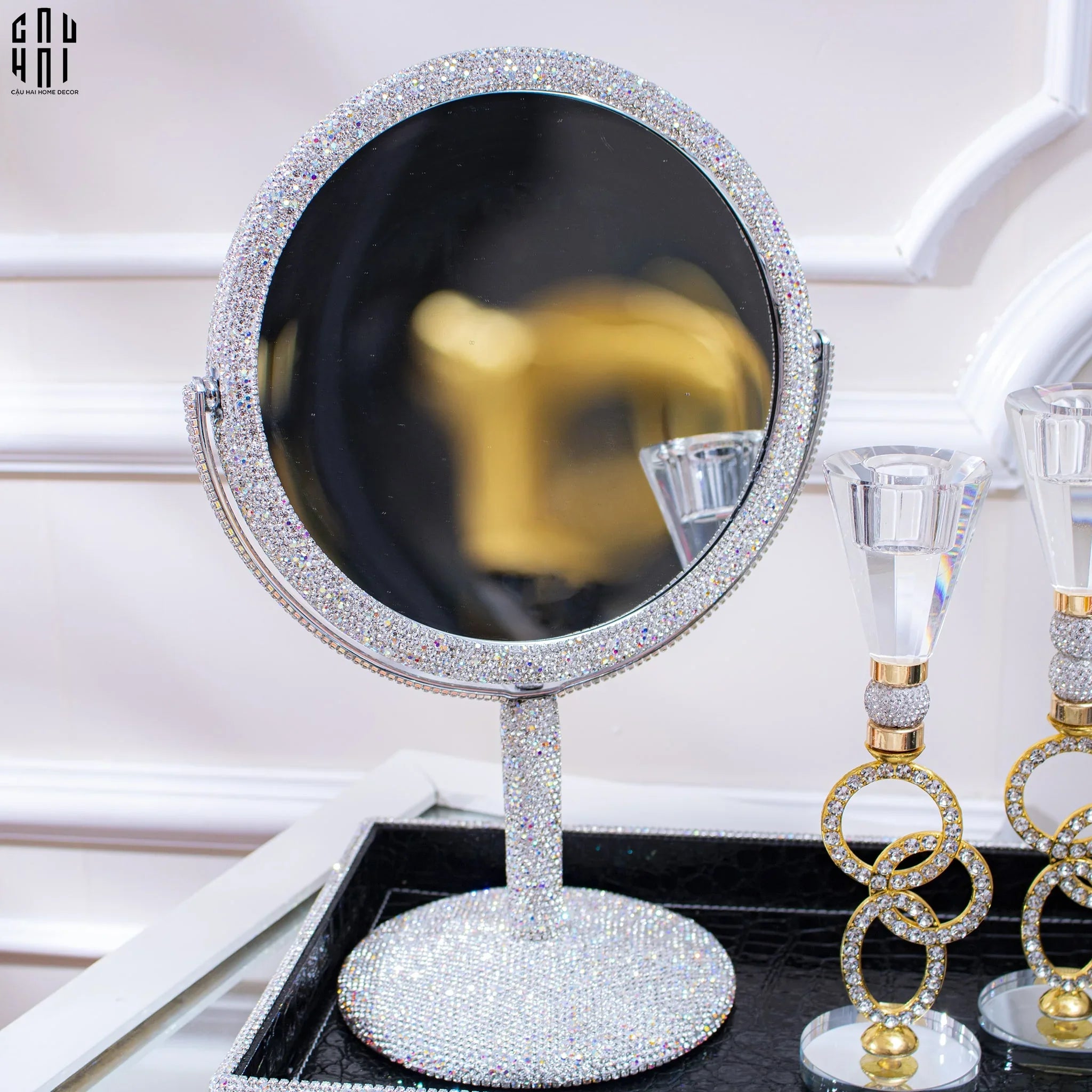 Haute Folie - Gương Trang Điểm Diamond Bling Bling-GƯƠNG TRANG ĐIỂM-CẬU HAI HOME DECOR