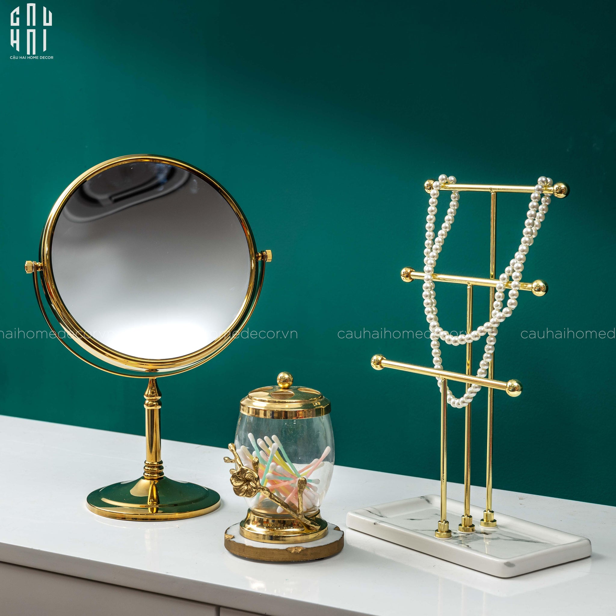 Haute Folie - Gương Trang Điểm Golden Rosá Fw25-GƯƠNG TRANG ĐIỂM-CẬU HAI HOME DECOR