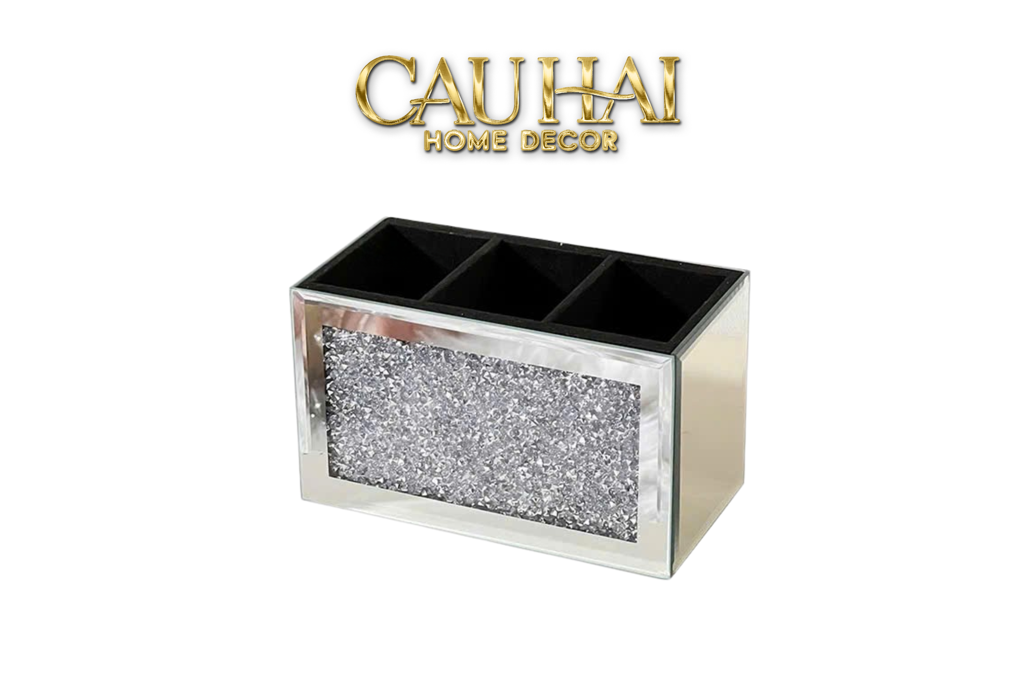 Haute Folie - Hộp Đựng 3 Ngăn Mirror Argente Bling Bling - CẬU HAI HOME DECOR