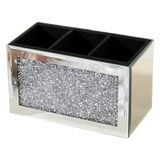 Haute Folie - Hộp Đựng Cọ 3 Ngăn Starlight Mirrored Argenté Bling Bling - Cậu Hai Home Decor