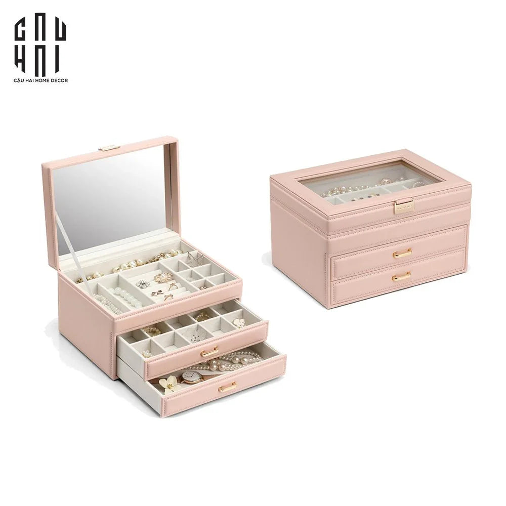 HAUTE FOLIE - HỘP ĐỰNG TRANG SỨC AMBER - AMBER LEATHER JEWELRY BOX SS25