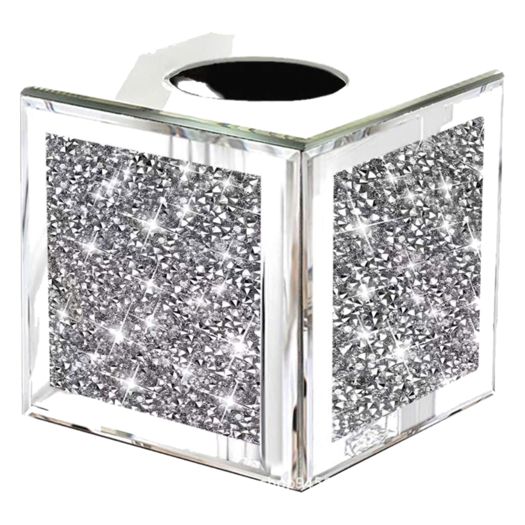 Haute Folie - Hộp Khăn Giấy Vuông Mặt Gương Starlight Mirrored Tissue Box 14x14 - Cậu Hai Home Decor