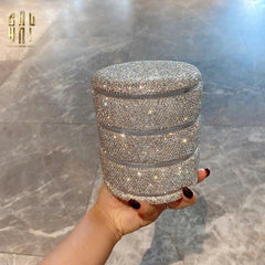 Haute Folie - Hộp Lưu Trữ 4 Tầng Carousel Diamond Bling Bling-CẬU HAI HOME DECOR
