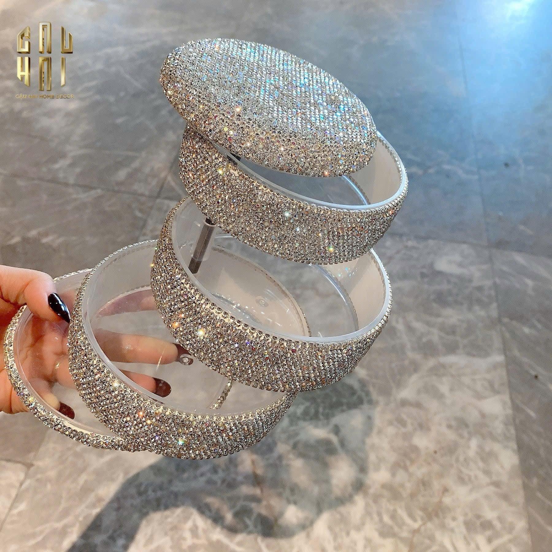 Haute Folie - Hộp Lưu Trữ 4 Tầng Carousel Diamond Bling Bling-HỘP TRANG SỨC-CẬU HAI HOME DECOR