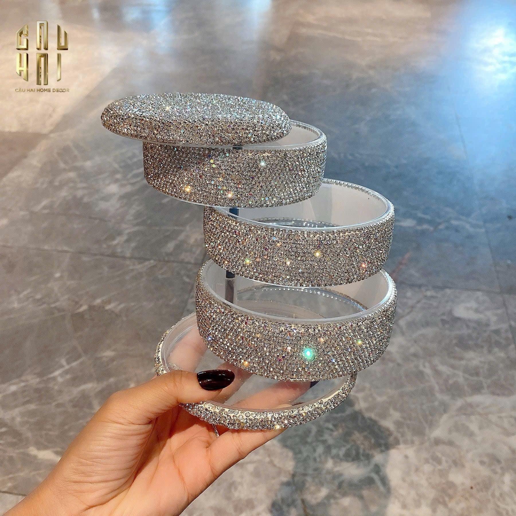 Haute Folie - Hộp Lưu Trữ 4 Tầng Carousel Diamond Bling Bling-HỘP TRANG SỨC-CẬU HAI HOME DECOR