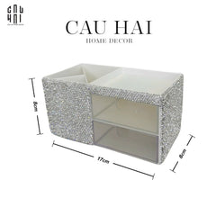 Haute Folie - Hộp Lưu Trữ Đa Năng Diamond Bling Bling Fw25-CẬU HAI HOME DECOR