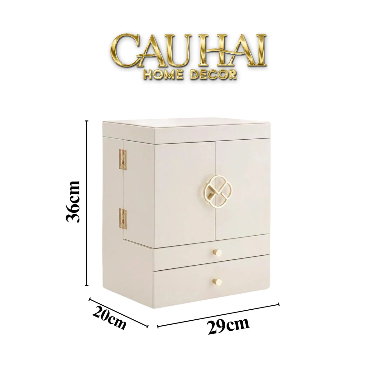 Haute Folie - Hộp Mỹ Phẩm Da Grace Mansion Closet 29x36-HỘP TRANG SỨC-Đối tác tại Trung Quốc theo từng đơn đặt hàng-CẬU HAI HOME DECOR