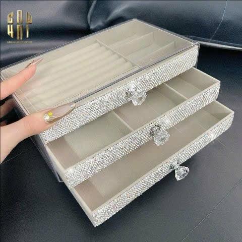 Haute Folie - Hộp Trang Sức 3-In-1 Diamond Bling Bling-HỘP TRANG SỨC-CẬU HAI HOME DECOR