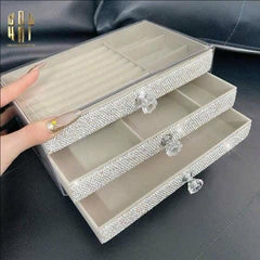 Haute Folie - Hộp Trang Sức 3-In-1 Diamond Bling Bling-HỘP TRANG SỨC-CẬU HAI HOME DECOR