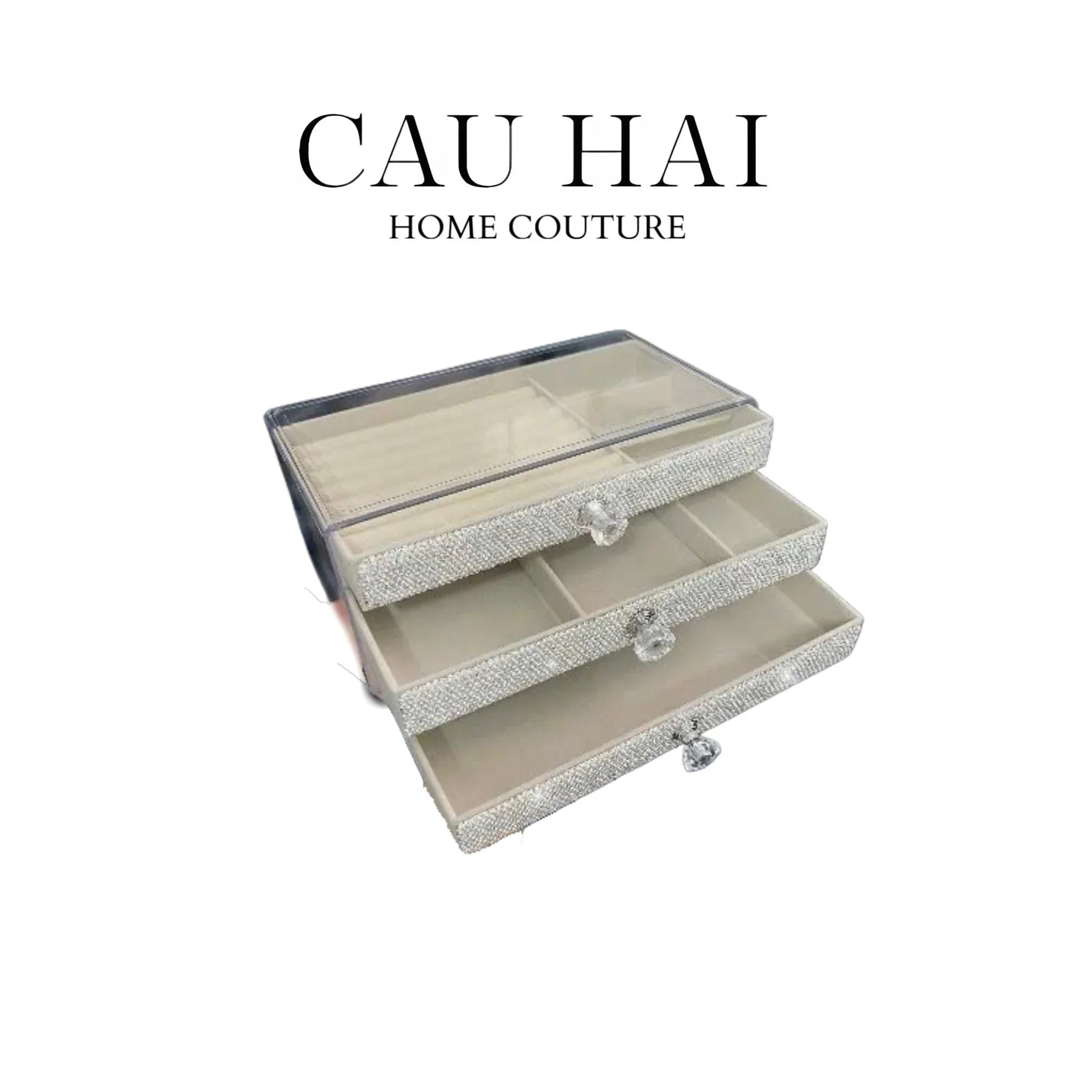 Haute Folie - Hộp Trang Sức 3-In-1 Diamond Bling Bling-CẬU HAI HOME DECOR