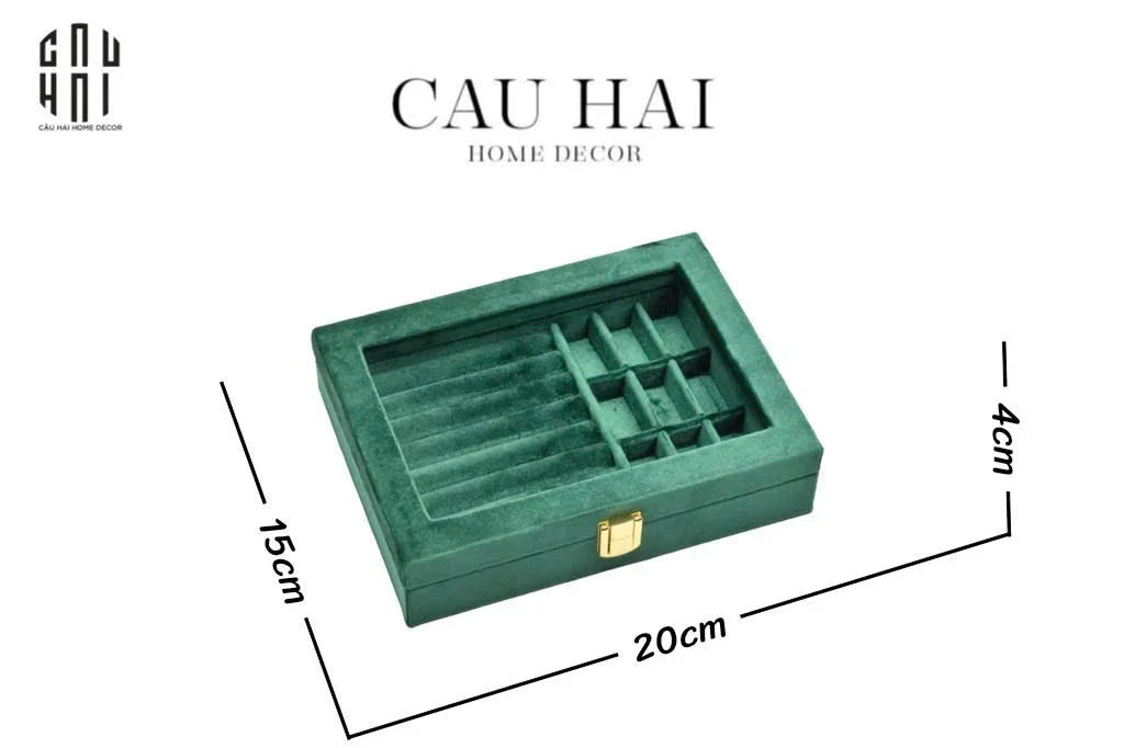 Haute Folie -Hộp Trang Sức Nhung Luxury Velvet Jade-CẬU HAI HOME DECOR