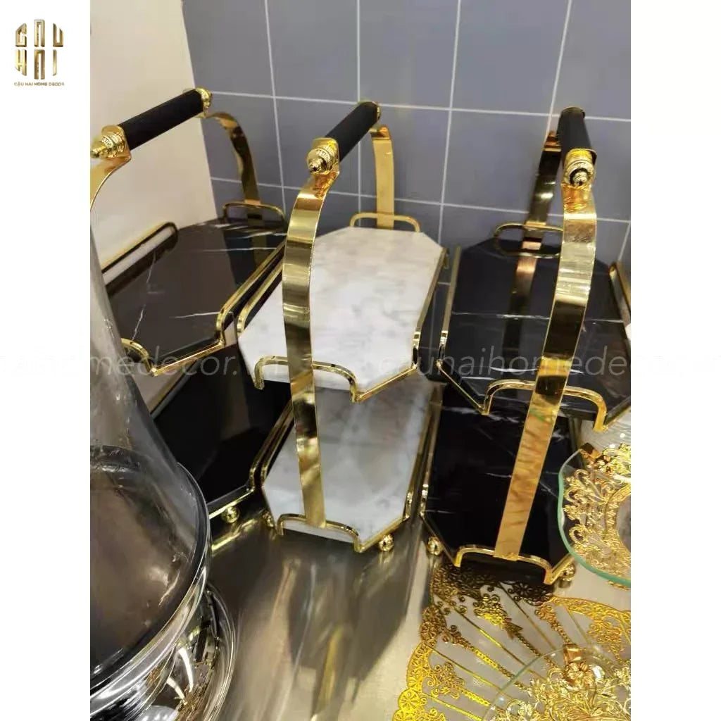 HAUTE FOLIE - KỆ ĐÁ BLACK MARBLE 2 TẦNG - MANOR