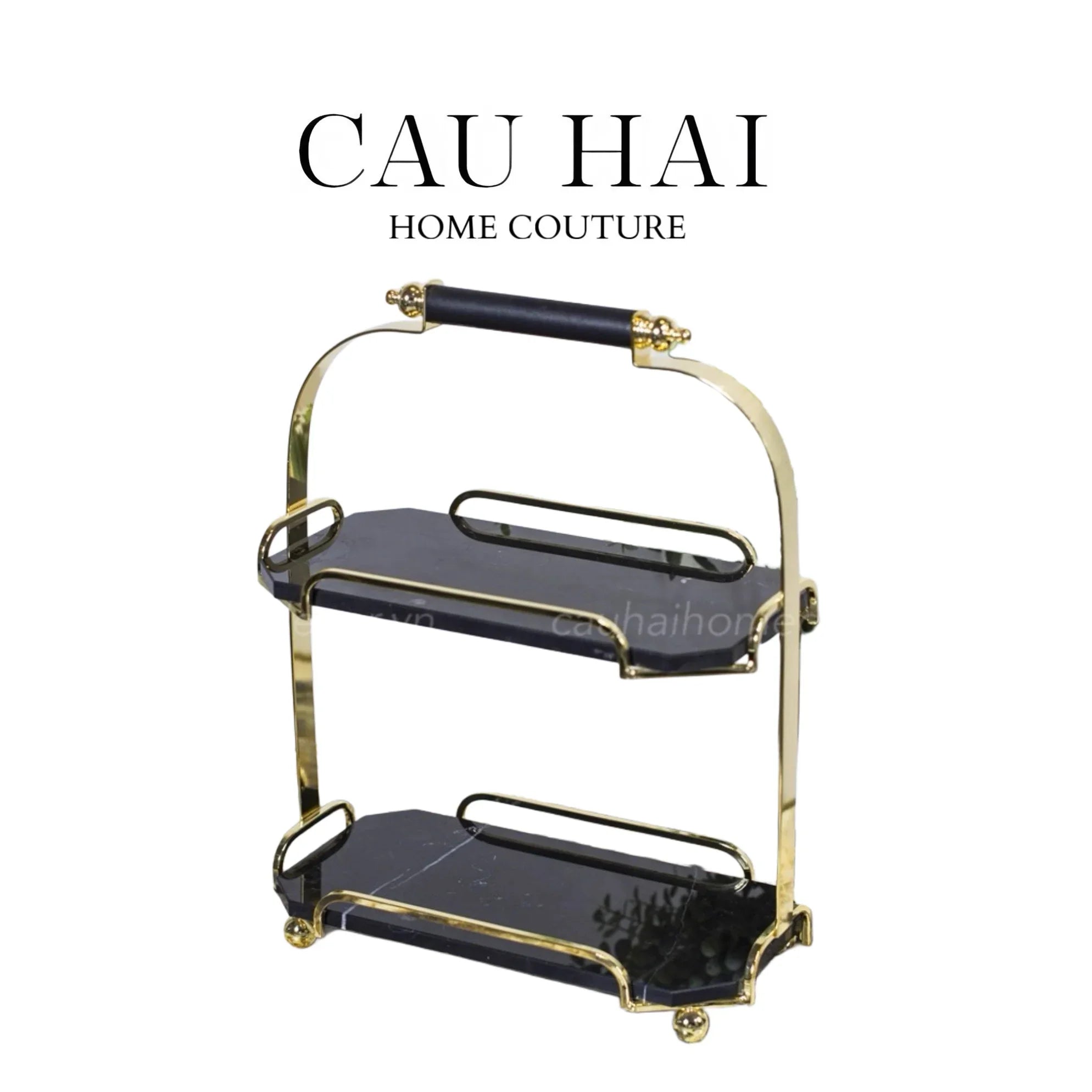 HAUTE FOLIE - KỆ ĐÁ BLACK MARBLE 2 TẦNG - MANOR