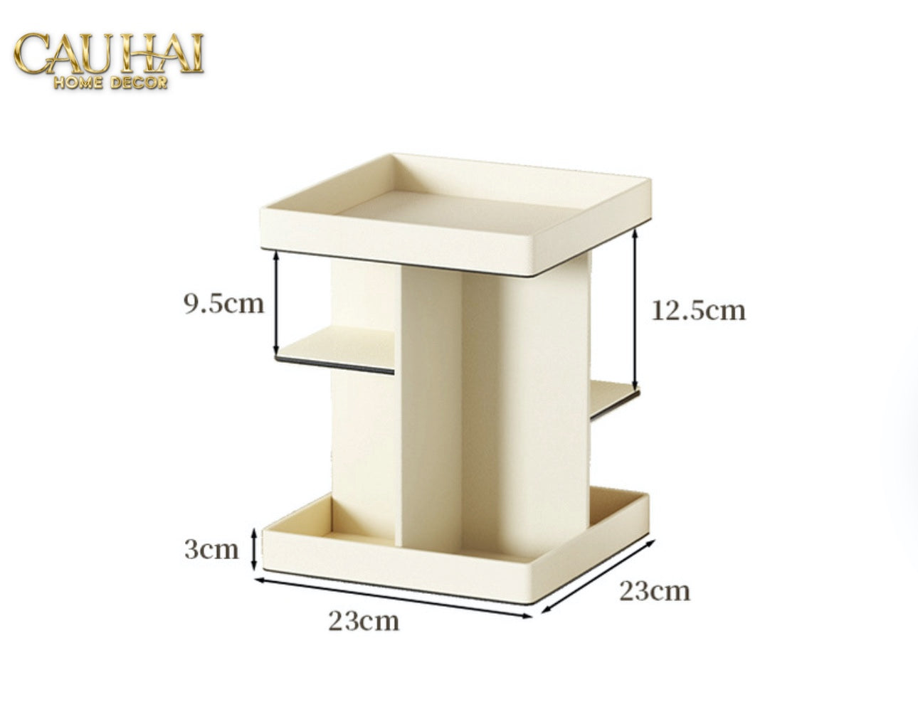 Haute Folie - Kệ Mỹ Phẩm Da Xoay 360 Atelier de Beauté Élysée - CẬU HAI HOME DECOR