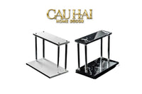 Haute Folie - Kệ Phòng Tắm 2 Tầng Đá Marble Acrylic Column Gabriel Tiered Organizers 20x26.5-CẬU HAI HOME DECOR