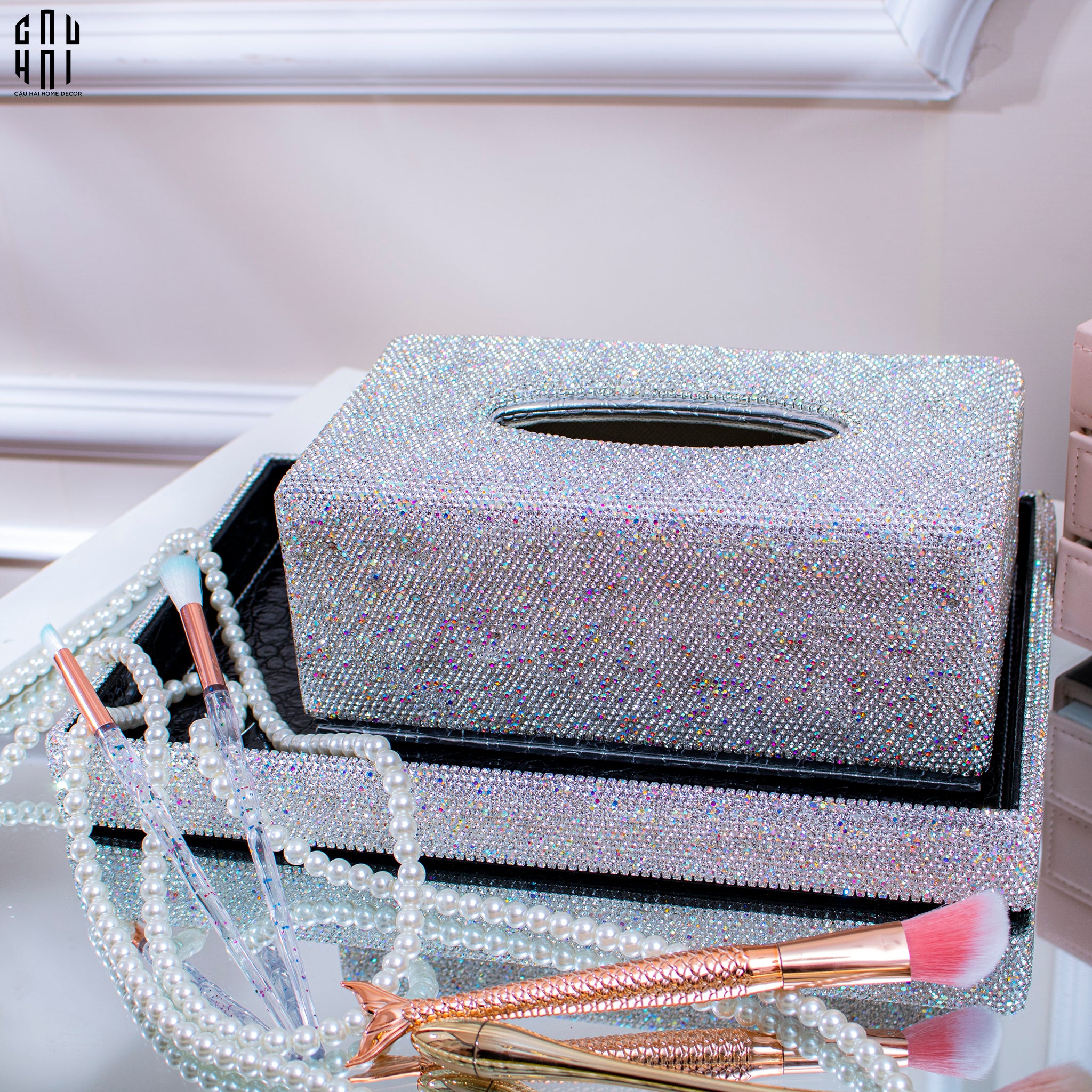 Haute Folie - Khay Da Cao Cấp Croco Diamond Bling Bling Up